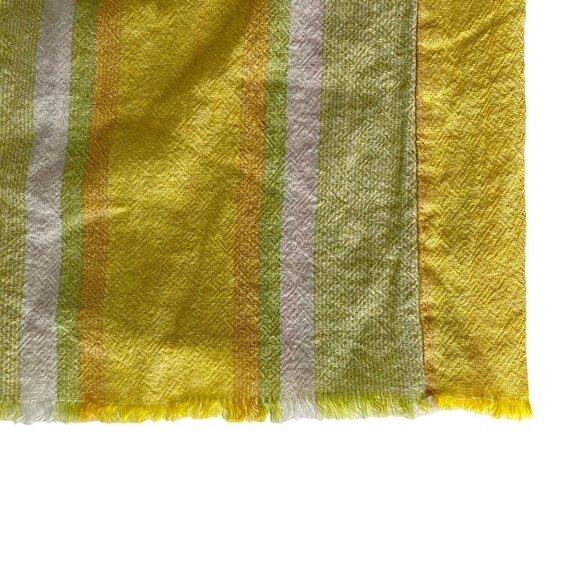 Indigo Rein Linen Blend Wide Leg Crop Pants Yellow Stripes Medium - Picture 7 of 7